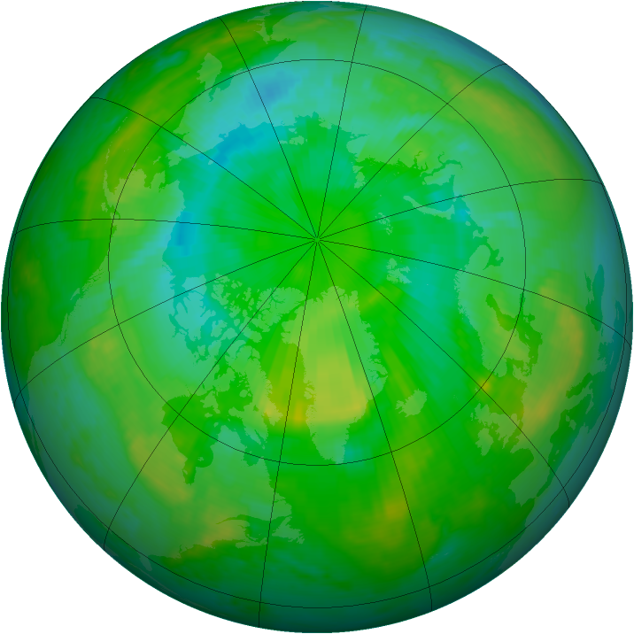 Arctic ozone map for 17 July 2000